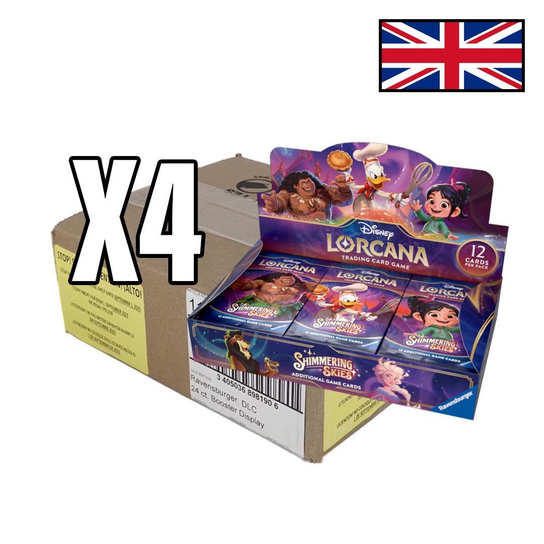Disney Lorcana - 4 Booster Box Case - Shimmering Skies - EN OutpostBrussels Disney Lorcana - 4 Booster Box Case - Shimmering Skies - EN OutpostBrussels
