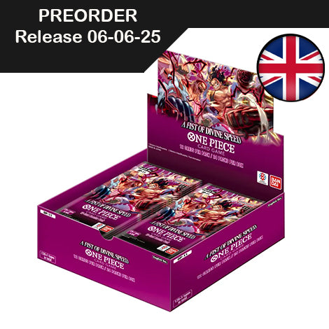 One Piece - OP11 - A FIST OF DIVINE SPEED - Booster Display (24 Packs) OutpostBrussels One Piece - OP11 - A FIST OF DIVINE SPEED - Booster Display (24 Packs) OutpostBrussels