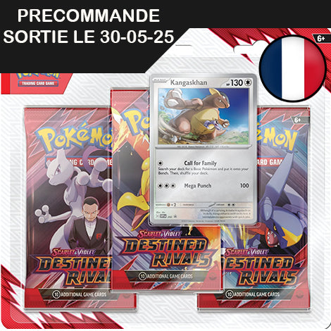 POKEMON - Rivalités Destinées EV10 - Tripack Kangourex - FR