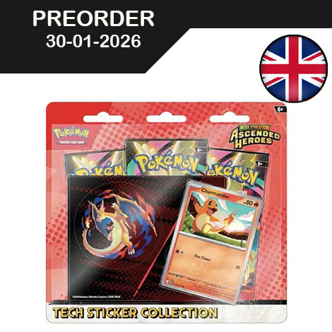 Pokemon - Mega Evolution - Ascended Heroes - Tech Sticker Collection - Charmander - EN