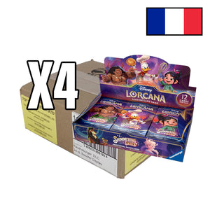 Disney Lorcana - Case de 4 Boîtes de 24 Boosters - Ciel Scintillant - FR