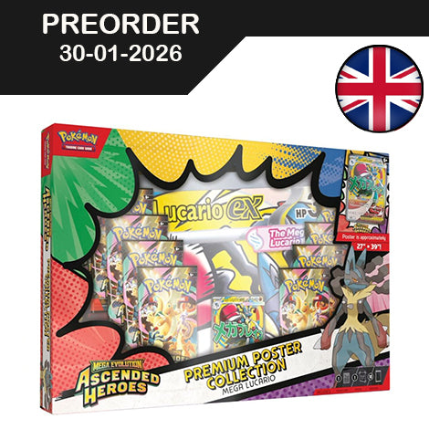 Pokemon - Mega Evolution - Ascended Heroes - Box Premium Poster Collection - Mega Lucario - EN