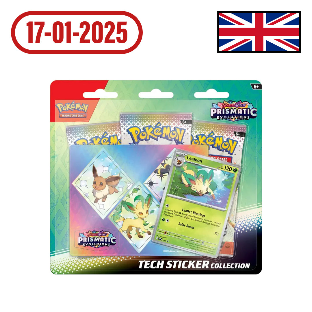 Pokémon - Prismatic Evolutions - Leafeon Tech Sticker Collection - EN