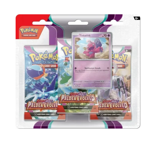 SV2 Paldea Evolved 3-Pack Blister Tinkatink - EN