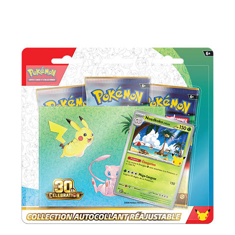 Pokémon · 30e Anniversaire - Pack Autocollant Réajustable Noadkoko d'Alola - FR