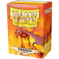 Dragon Shield Matte Orange 100 Sleeves Standard Size