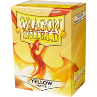 Dragon Shield Matte Yellow 100 Sleeves Standard Size