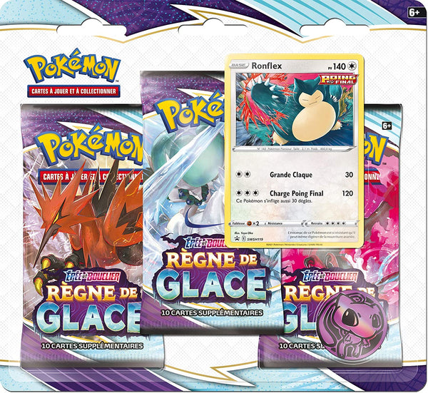 Pokémon Epée et Bouclier - Règne de Glace 3 Pack - Ronflex FR