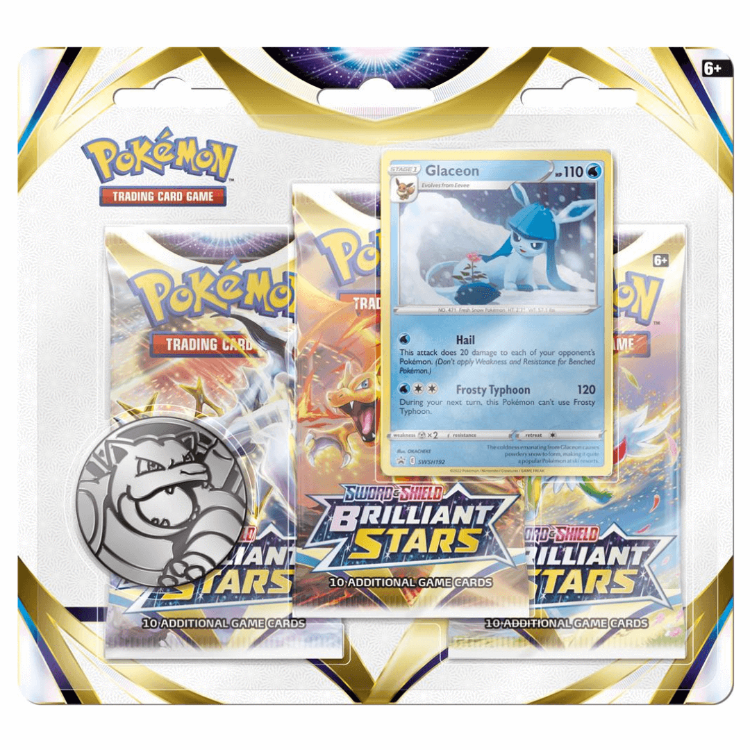 Sword and Shield Brilliant Stars - 3 booster blister - Glaceon EN