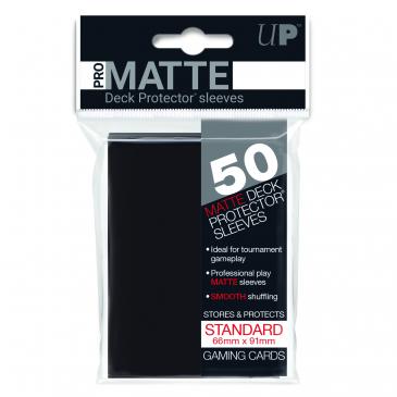 Ultra Pro Matte Black 50 Sleeves Standard Size - OutpostGaming - Stay Safe