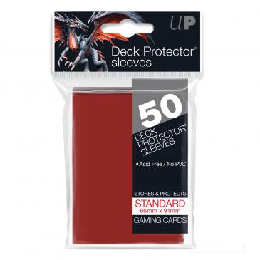 Ultra Pro Red 50 Sleeves Standard Size - OutpostGaming - Stay Safe