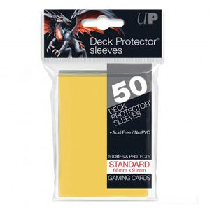 Ultra Pro Yellow 50 Sleeves Standard Size - OutpostGaming - Stay Safe