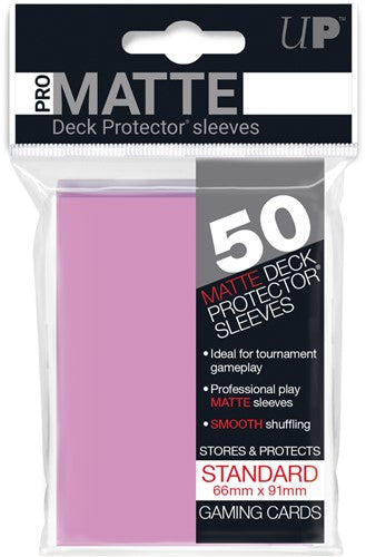 Ultra Pro Matte Pink 50 Sleeves Standard Size