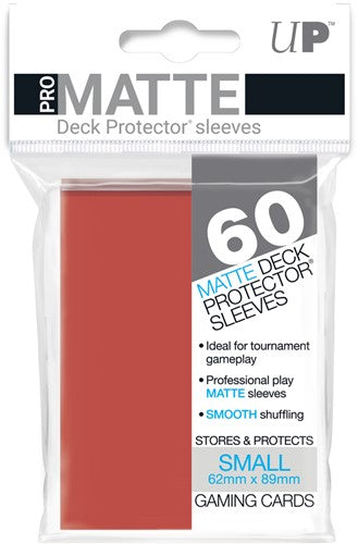 Ultra Pro Matte Red 60 Sleeves SMALL Size