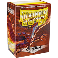 Dragon Shield Matte Crimson 100 Sleeves Standard Size - OutpostGaming - Stay Safe