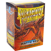 Dragon Shield Matte Red 100 Sleeves Standard Size - OutpostGaming - Stay Safe